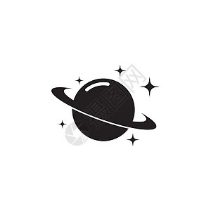 土星行星图标它制作图案的矢量符号卫星地球世界探索技术天空原子星系教育天文学图片