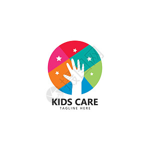 儿童护理徽标统一矢量图标它制作图案小组男生团体艺术健康家庭女孩学校社区孩子图片