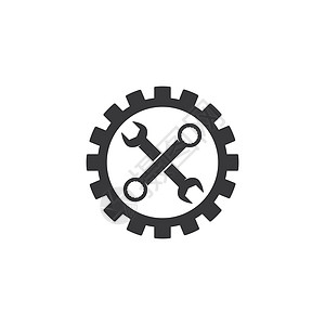 服务图标 Logo 模板矢量图标它制作图案车库汽车车辆商业技术工作室维修身份电脑扳手图片