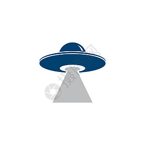 不明飞行物矢量标志模板它制作图案身份飞碟聚光灯飞船星系宇宙徽章车辆插图天文学图片