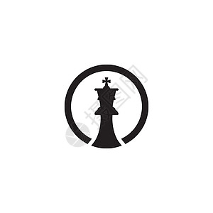 矢量棋子集标志设计 国王图标它制作图案团队插图思维竞赛玩家战术城堡运动智力女王图片