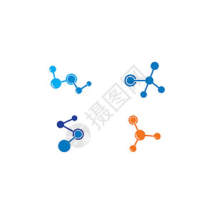 它制作图案分子标志矢量图标艺术女性生物医疗女孩生物学原子白色插图圆圈图片