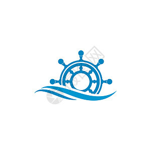 航行标志矢量图标插图模板的船舶转向海军旅行海洋队长运动海浪游艇徽章艺术运输图片