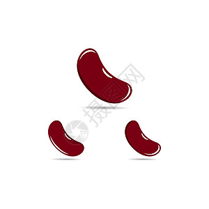 红芸豆模板徽标矢量图标它制作图案标识扁豆收成大豆坚果农业素食豆类插图食物图片