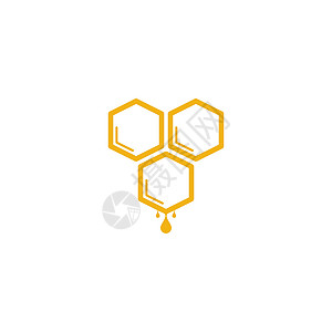 蜂蜜梳子标志矢量图标概念艺术插图食物白色标识宏观六边形蜂窝细胞棕色图片