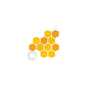 蜂蜜梳子标志矢量图标概念插图墙纸橙子细胞宏观飞行白色标识棕色艺术图片