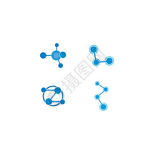 它制作图案分子标志矢量图标化学品生物学化学生物白色科学插图原子医疗艺术图片