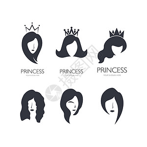 公主殿下卡片魅力女士女王品牌女孩沙龙头发国王女性图片