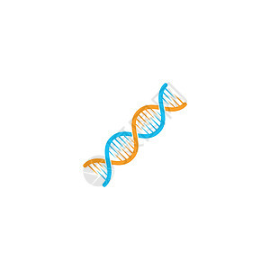 DNA 遗传符号元素和它制作图案的图标螺旋细胞插图生活生物学研究徽章标识实验室生物图片