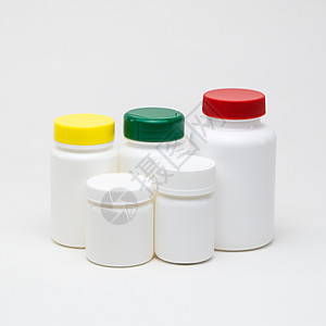 塑料药瓶药片药店包装胶囊制药卫生盒子塑料罐药品空白图片
