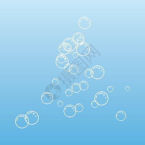 现实的泡沫嘶嘶海洋蓝色液体圆圈空气反射气泡海浪肥皂图片