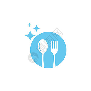 叉和勺子食堂餐厅按钮餐具绿色桌子刀具咖啡店食物蓝色图片