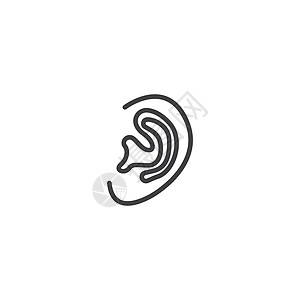 听 听取听讯音乐听力波浪医疗插图解剖学援助鼻子身体耳聋图片