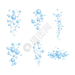 现实的泡沫液体乐趣海浪流动肥皂空气圆圈反射气泡蓝色图片