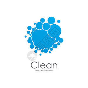 清洁标志和符号住宅生态家务插图蓝色家庭技术商业标签服务图片