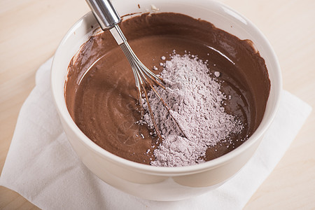 混合成分面包说谎烹饪白色烘烤面团巧克力可可涂鸦灰尘高清图片