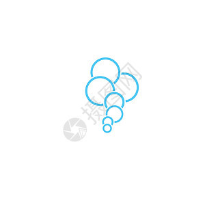蓝色气泡矢量符号图标它制作图案肥皂反射乐趣空气流动墙纸插图标识泡沫海洋图片