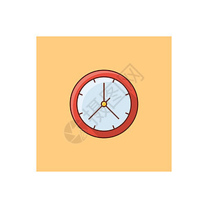 时间日程圆形商业白色黑色按钮小时绘画手表插图图片