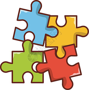 解决方案游戏白色插图战略玩具团队拼图黑色商业团体背景图片