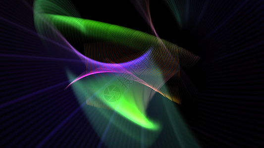 3d 插图线条的催眠网格创建几何图案 电脑制图粒子耀斑电子小路光谱播送海浪活力黑色几何学图片