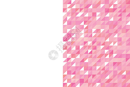 多边形的粉红色马赛克背景 抽象的低聚矢量图 三角形图案复制空间 用于的带三角形的模板几何业务设计玻璃彩虹墙纸技术插图辉光六边形折图片