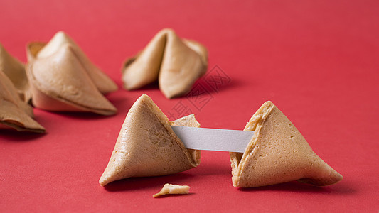中国新年概念与幸运曲奇饼 高品质照片甜点商业运气饼干食物文化卡片智慧庆典餐厅图片