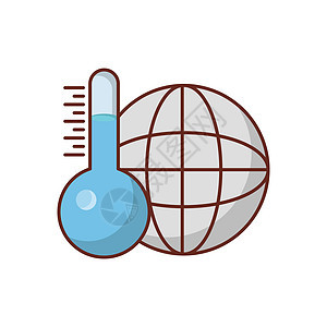 世界地球天气白色插图气候温度计生态温度环境行星图片