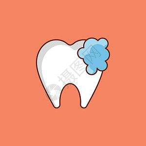洞度牙科口服药品美白搪瓷牙医标识凹痕医疗卫生背景图片