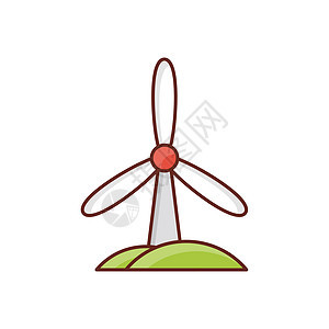 涡轮机生态活力发电机技术风车环境插图力量背景图片