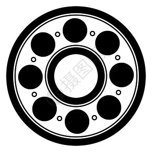 滚珠轴承机构工业旋转圆圈润滑脂工程引擎白色金属车轮机械图片