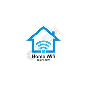 WiFi 主页徽标矢量简单图案制作信号建造广播互联网网站天线网络上网公司房子图片