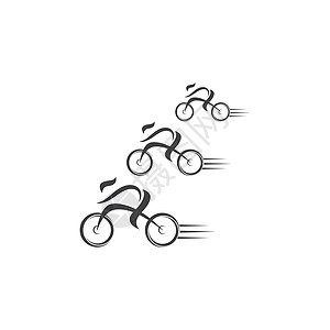 它制作图案自行车比赛标志矢量图标踏板贴纸维修标识插图圆形运输标签邮票活动图片