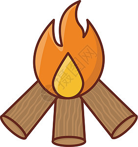 点火森林活力插图木头热情火焰危险烧伤力量营火图片