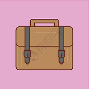 行李艺术插图运输旅游旅行手提箱公文包黑色网络标识背景图片