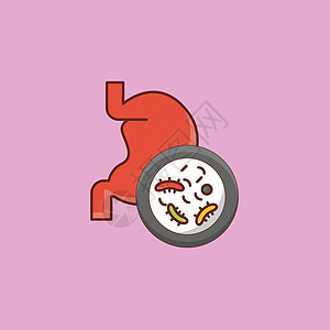肠胃发酵医疗图标微生物食品溃疡消化生物学治疗居住图片