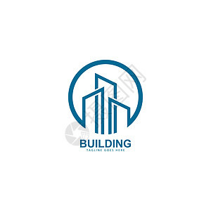 建筑徽标矢量图标它制作图案酒店建筑物海浪建筑师公司技术城市办公室插图公寓图片