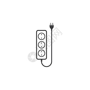 它制作图案的延长线简单矢量图标电缆插头金属交流电安全连接器适配器技术出口电压图片