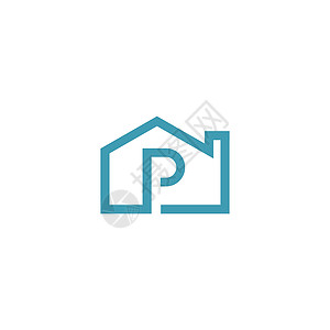 P 字母首页标志矢量图标简单它制作图案建筑房子公司管道插图商业工厂住宅标识工作图片