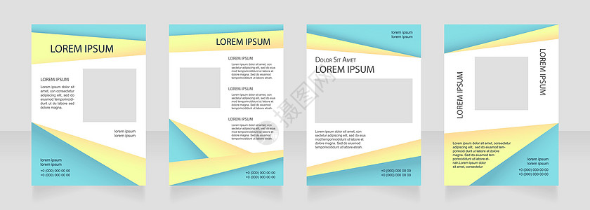 丰富多彩的现代空白小册子布局设计 年度计划 垂直海报模板集 带有文本的空复制空间 预制的公司报告集合 可编辑传单纸页图片