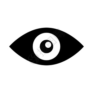 眼睛图标符号图标简单设计商业圆圈黑色眼球手表网络镜片互联网光学曲线图片