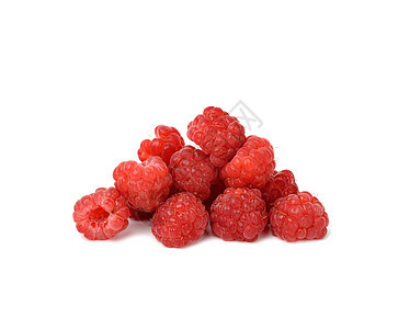 整个红色的红草莓 在白色背景上 夏季果汁图片