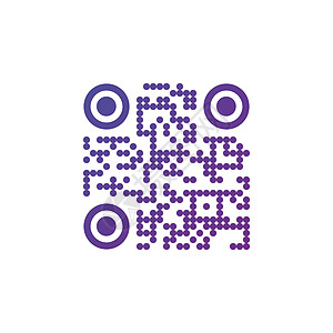 创意 Qr 码符号圆形图标 扫描代码符号 圆角 在白色背景上隔离的矢量图酒吧邮票二维码技术圆圈令牌数据质量电话海豹图片