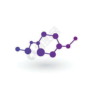 dna 和分子图标 分子结构 医学科学技术化学生物技术中心网络的矢量模板标志 在白色背景上隔离的矢量图图片