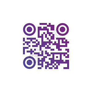 创意 Qr 码符号圆形图标 扫描代码符号 圆角 在白色背景上隔离的矢量图数据按钮质量正方形商业条码艺术邮票技术圆圈图片