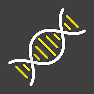 深色背景上的 Dna 矢量图标 医疗信号遗传科学基因化学插图技术染色体生物学基因组生物图片