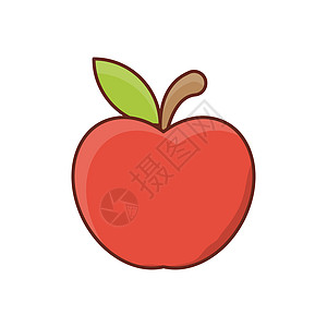 苹果健康甜点学习食物小吃营养饮食插图叶子法律图片