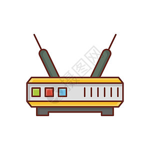 路由器网关白色数据电脑插图天线技术宽带信号上网图片