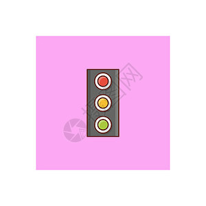 信号红绿灯运输绿色街道安全警告危险黄色插图图片