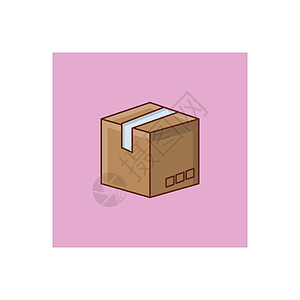 纸箱标签邮政运输盒子船运货物纸板包装纸盒邮件背景图片