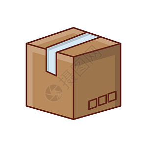 纸箱运输包装标签纸板船运中风纸盒邮件服务盒子图片
